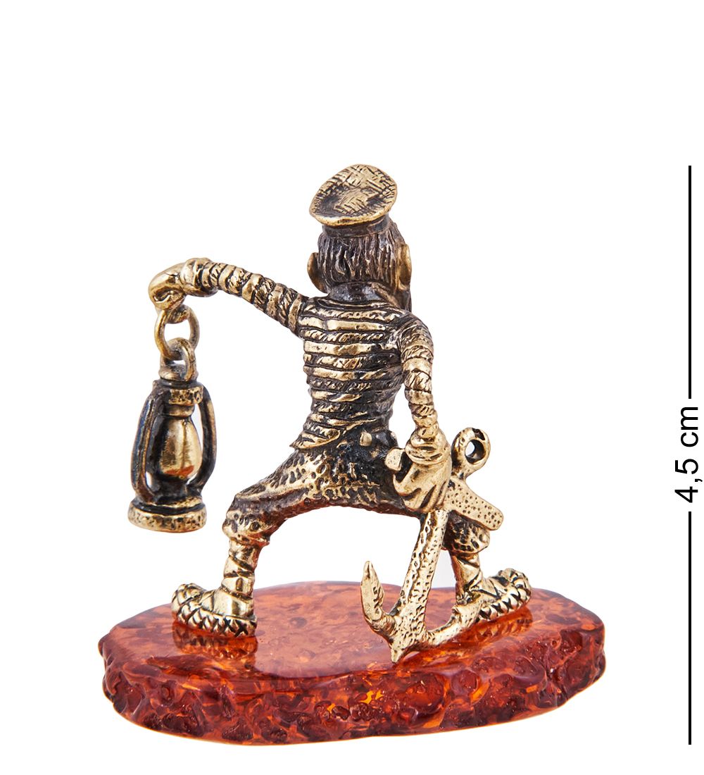 Народные промыслы AM-3721 Фигурка «Якорный Бабай» (латунь, янтарь)
