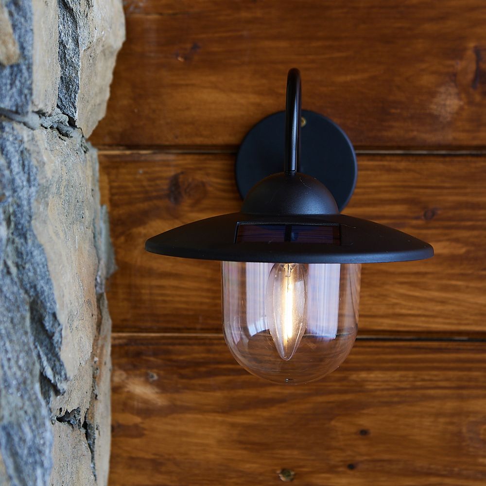 USL-F-152-PT200 LONDON Cветильник настенный на солнечной батарее с филаментной лампой. Теплый белый свет. 1xАА Ni-Mh аккумулятор в-к. IP44. TM Uniel