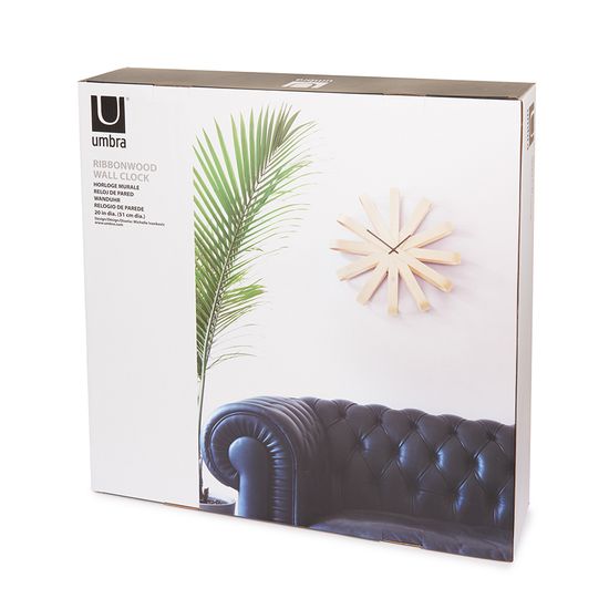 Часы настенные ribbon, D51 см, дерево