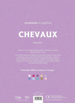 Hachette раскраска по номерам Coloriages mystères Disney - Chevaux, 112 стр.