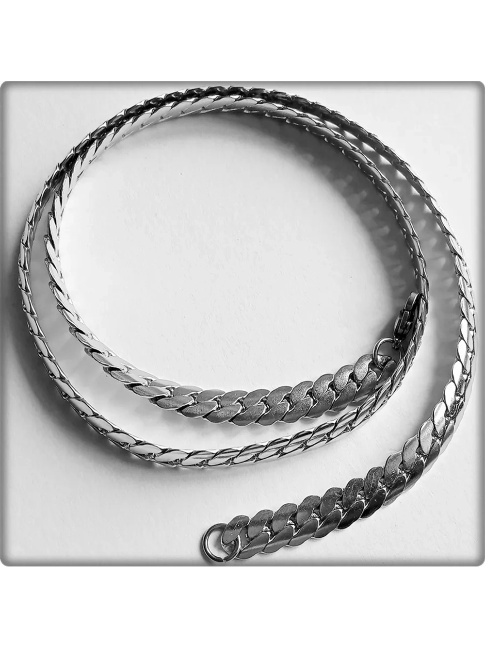 Стальная цепочка, длина 55см Stainless Steel сталь 316L/