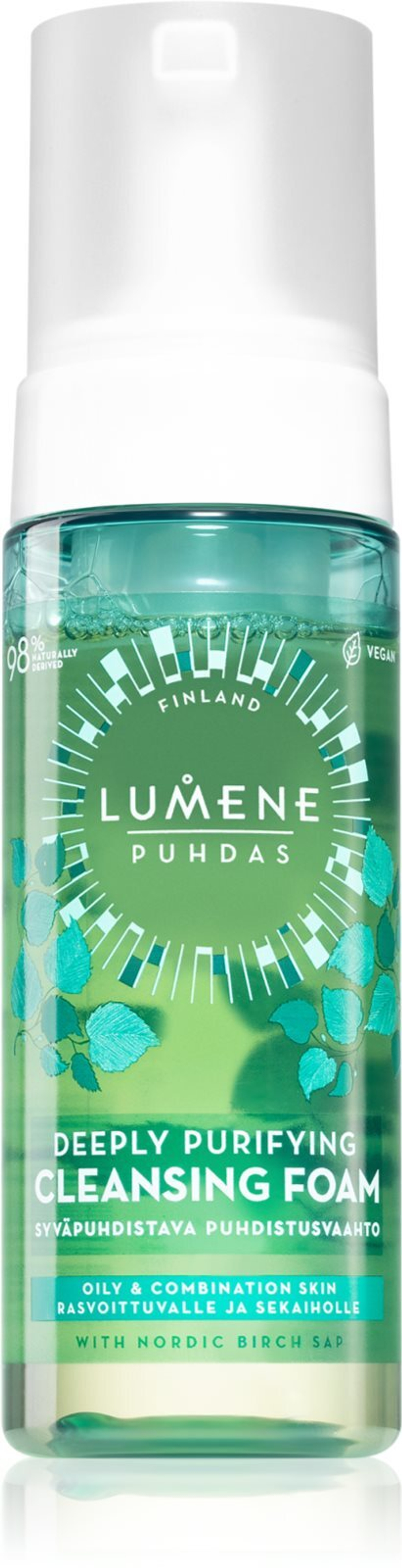 Lumene PUHDAS Deeply Purifying - очищающая пенка для снятия макияжа для жирной и комбинированной кожи /   150  ml  / GTIN 6412600843354