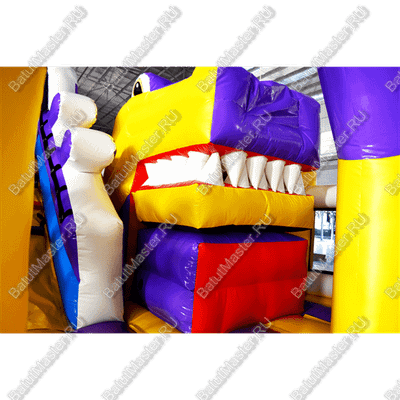 Коммерческий батут "Белый клык" с механизированной головой, размер 6*6*4 м