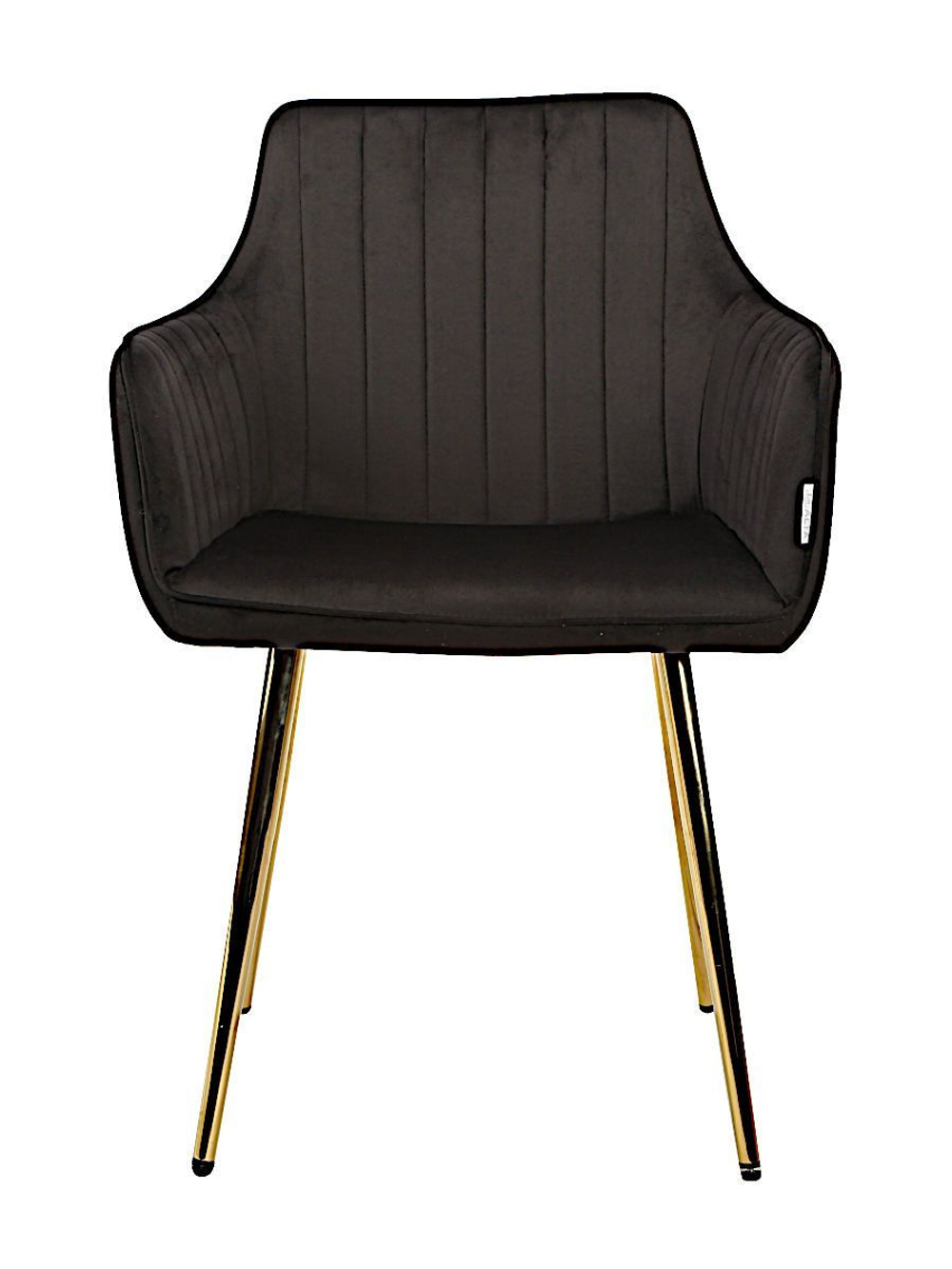 Стул LA ALTA GRATTA велюр черный, каркас золото