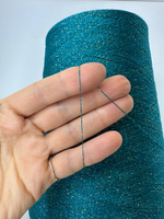 DIANALUX - E.MIROGLIO; 80% вискоза, 11% люрекс, 9% п/а; 2000м/100гр; col. V3G, цвет: бирюзовая нить, люрекс бирюзовый и золото; S715