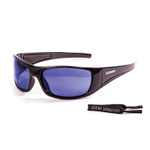 Спортивные очки "Ocean" Bermuda Черные/Зеркально-синие линзы
