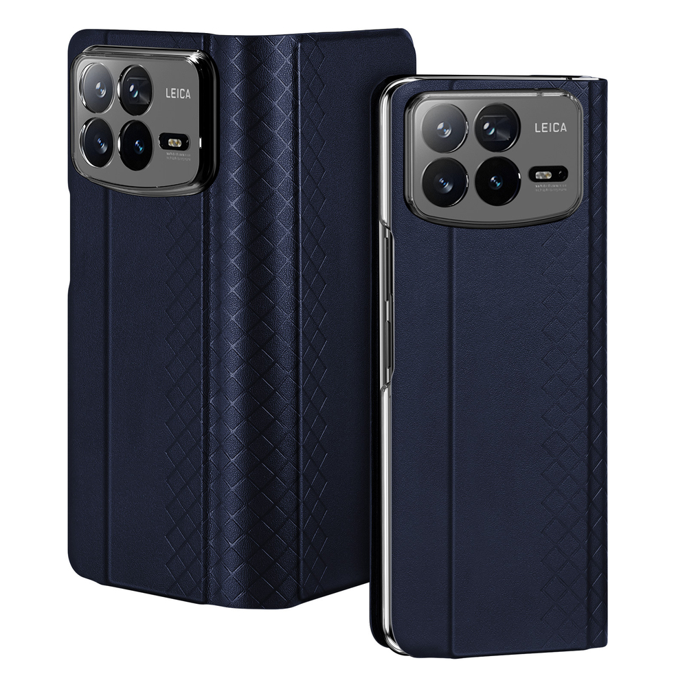 Чехол синего цвета с премиальной искусственной кожи от Dux Ducis для Xiaomi Mix Fold 4, серия Bril Series Case