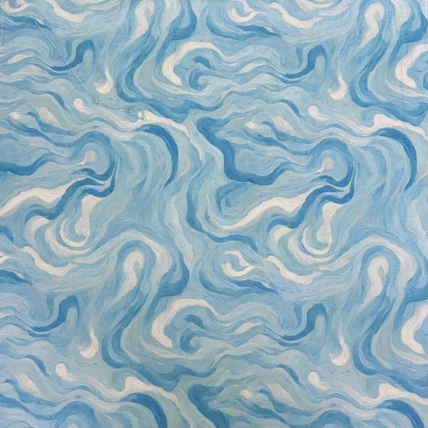 ГОЛУБОЙ ЭБРУ - 100% ХЛОПОК 1