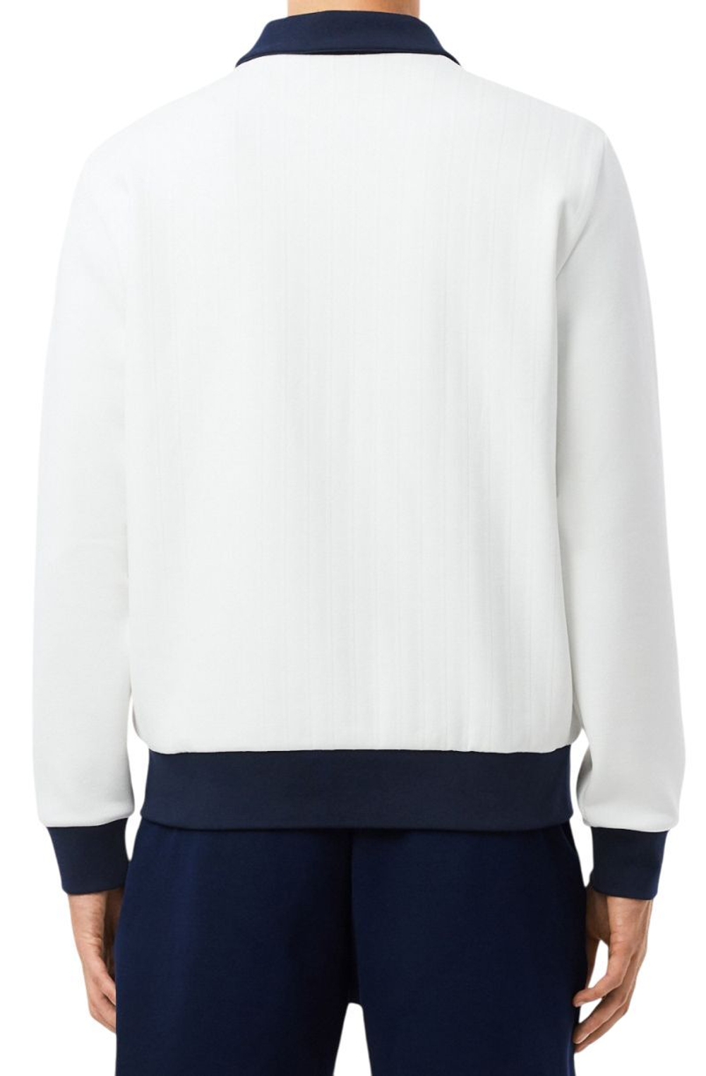 Мужская теннисная кофта Lacoste Tennis Heritage Ultra Dry - white/navy blue