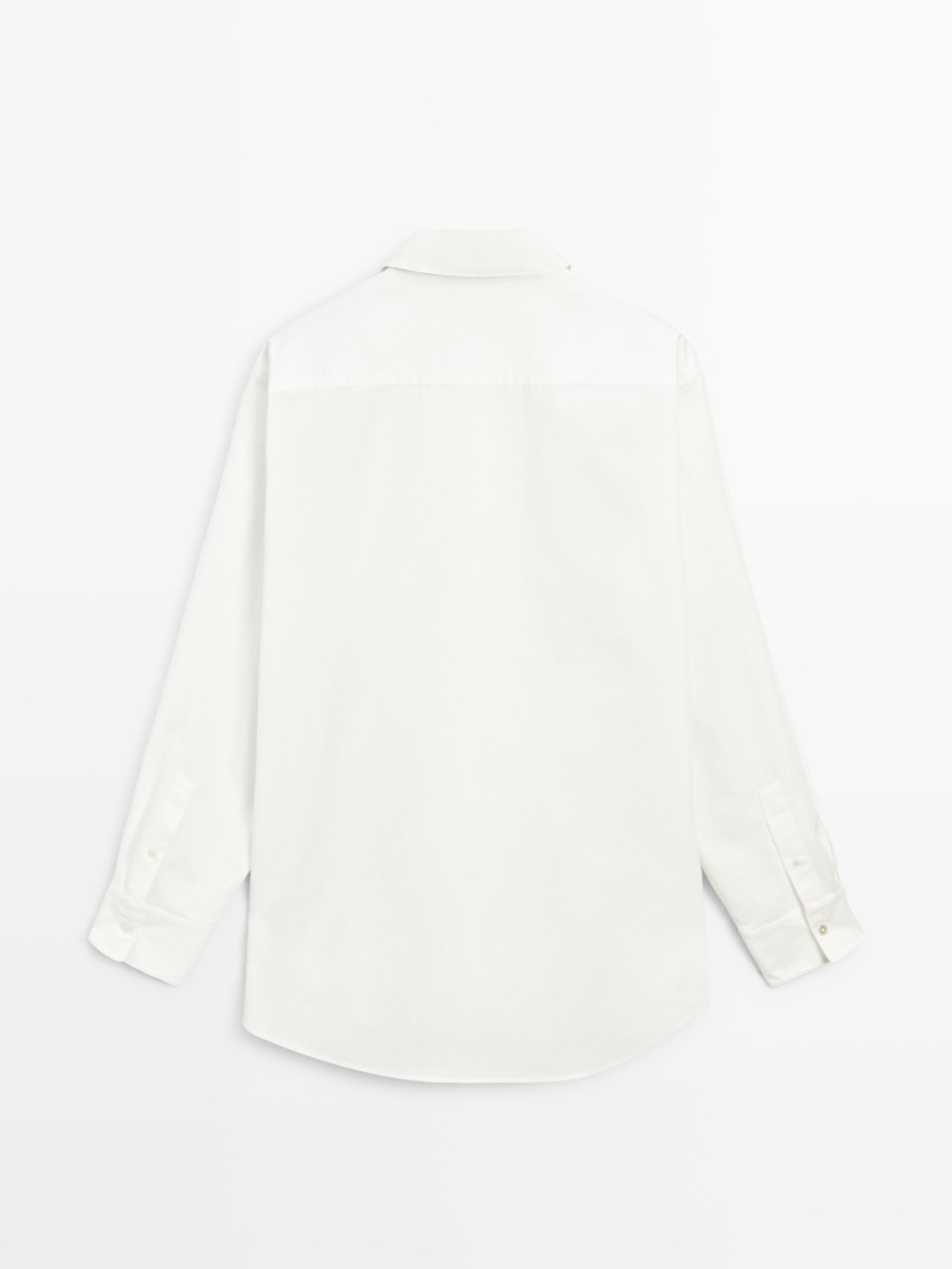 Massimo Dutti Длинная струящаяся рубашка - Limited Edition, белый