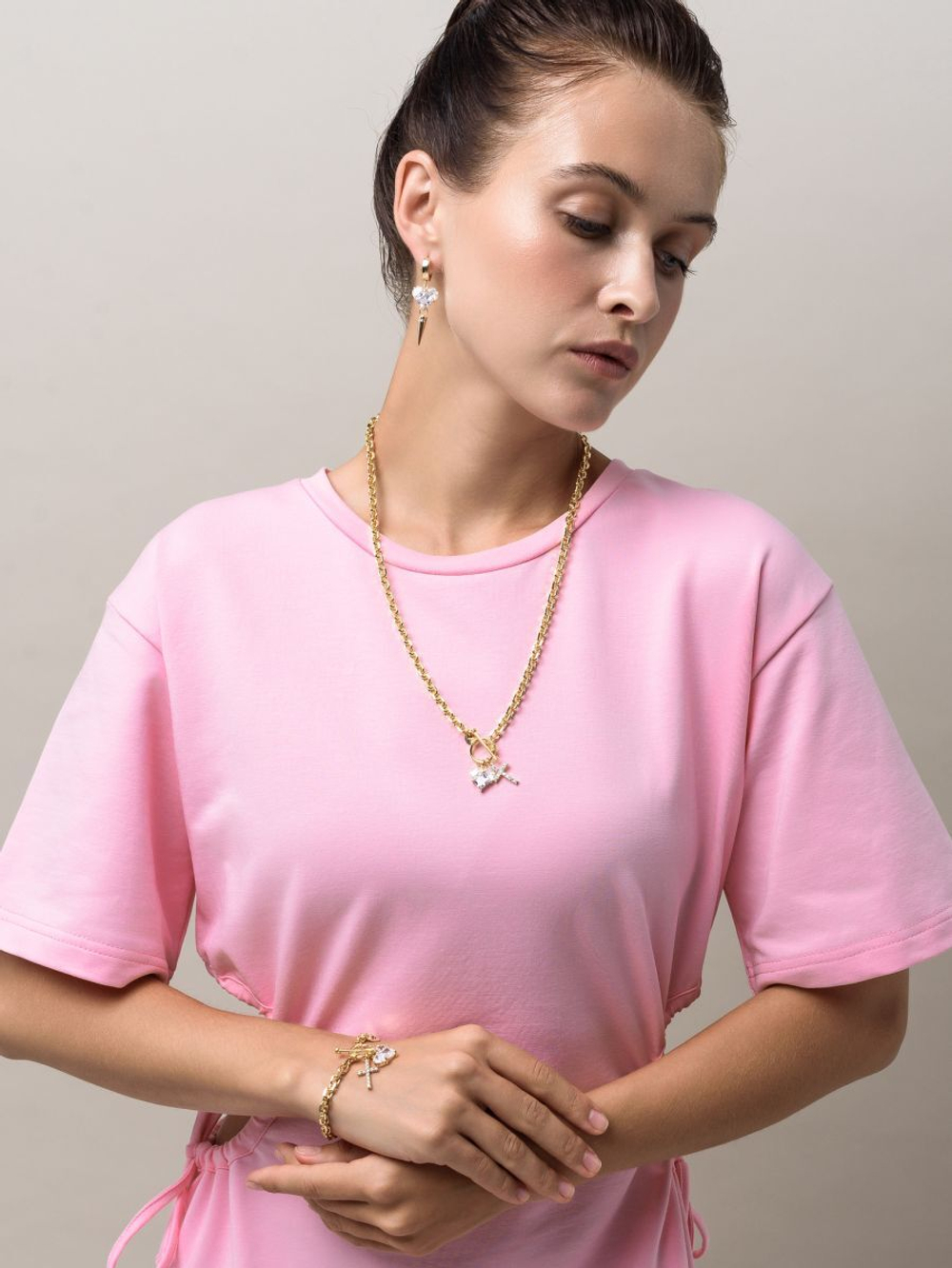 Колье "White Soul" Gold