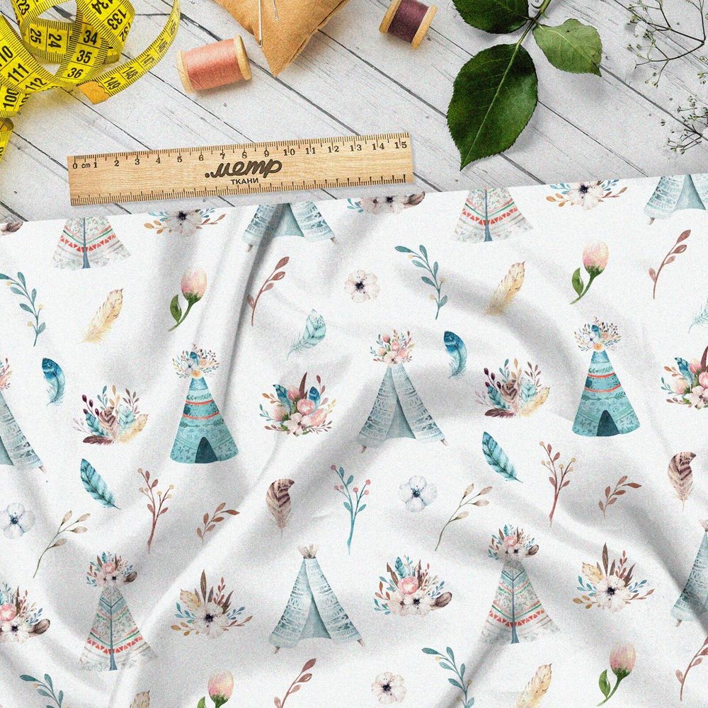 Ткань поплин вигвамы детские
