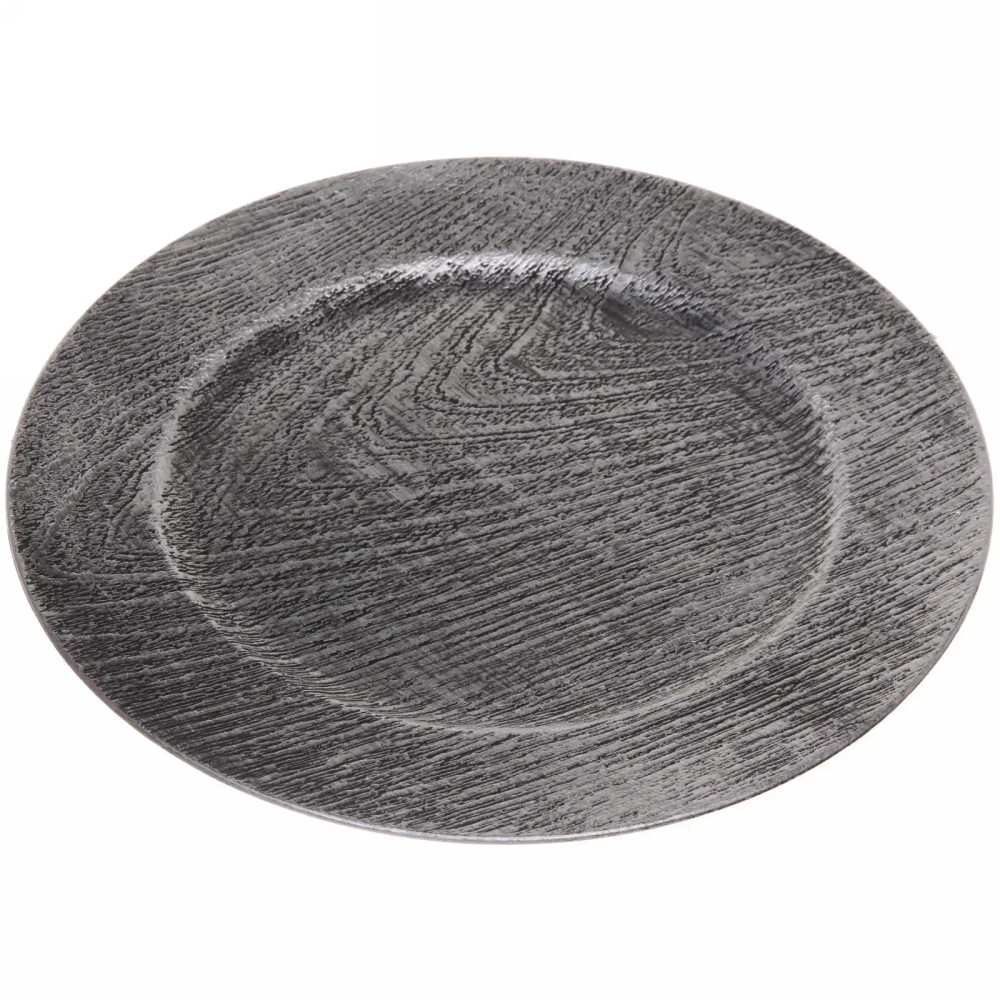 Поднос пластиковый «Эпоха» 33см серебро