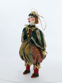 Кукла фарфоровая Королевский шут. Украшение на елку