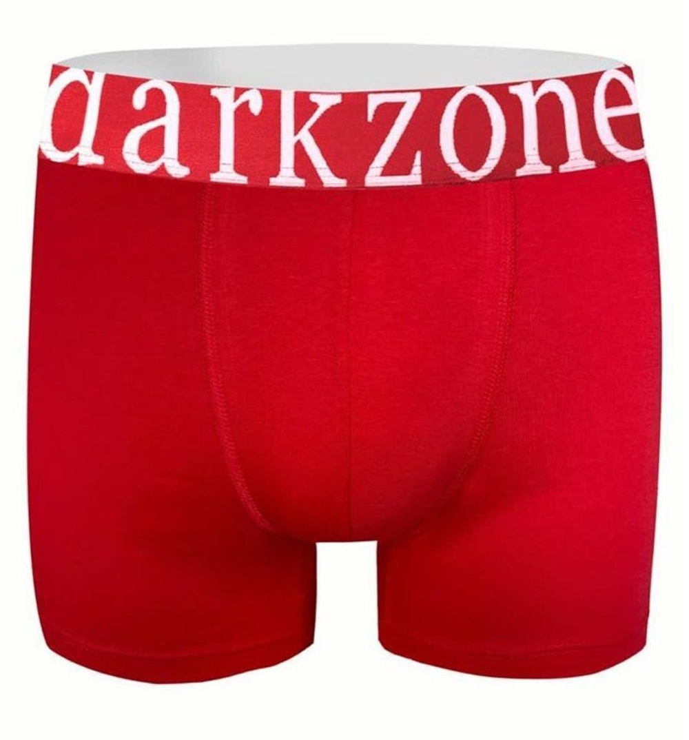 Красные хлопковые трусы-боксеры с надписью на резинке крупными буквами (Размер: L) (Цвет: красный)