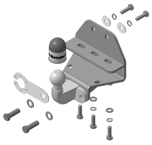 Фаркоп Motodor для Toyota Land Cruiser 300 c 2021 г. (оцинкованный шар)(паспорт и сертификат в комплекте)(без электрики) 92524-F