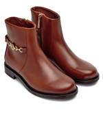 Кожаные ботильоны Tommy Hilfiger - коричневый(FW0FW08251)