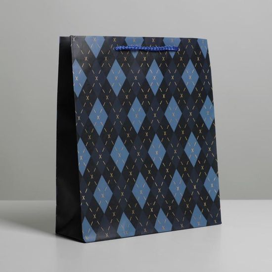 Пакет ламинированный «Клетка», ML 23 х 27 х 8 см 6582765