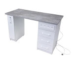 Маникюрный стол с розетками и бутылочницей (слева)