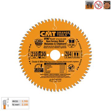 Диск пильный по алюминию (216x2.2/1.6x30 мм; Z64; TCG NEG -6) CMT 276.216.64M