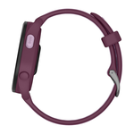 Спортивные часы Garmin Forerunner 165 Music, силиконовый ремешок цвета «ягодный»/лиловый AMOLED-дисплей. Ремешок с классической застёжкой — на запястье обхватом 126–203 мм