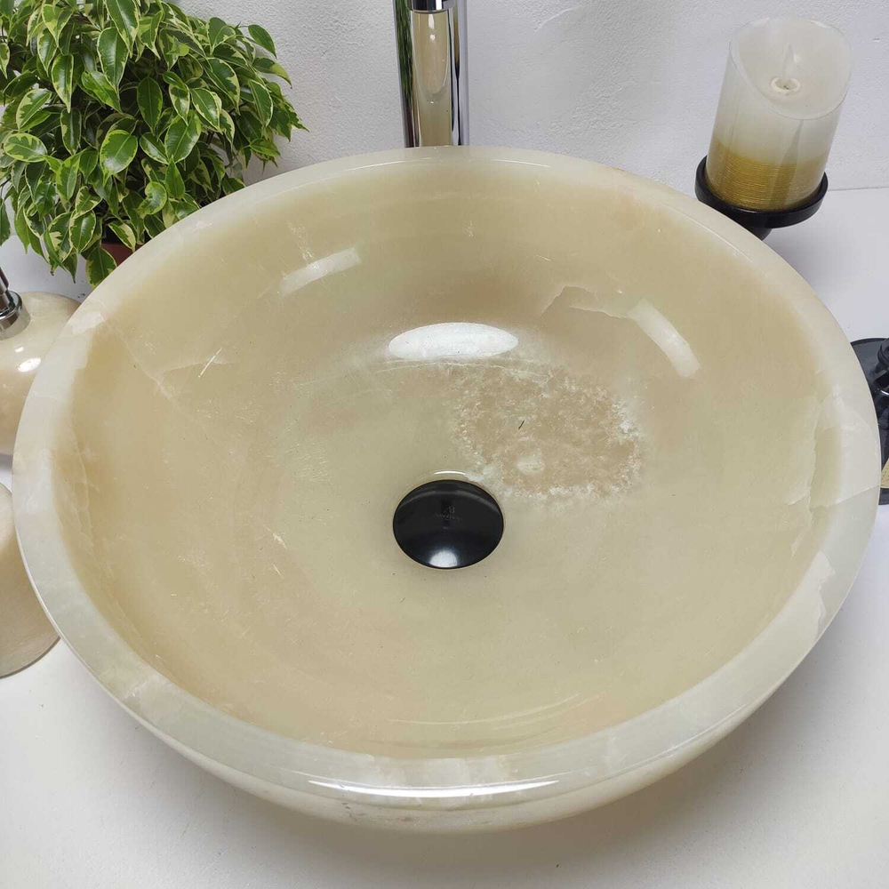 Раковина из оникса Bowl Yellow TinLip BO-60955 40*40*15