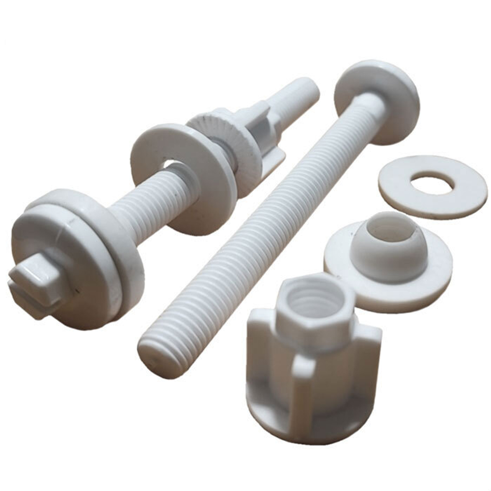 Комплект крепления бачка к унитазу пластик с рез.прокладками М10х100 TeRma 20773