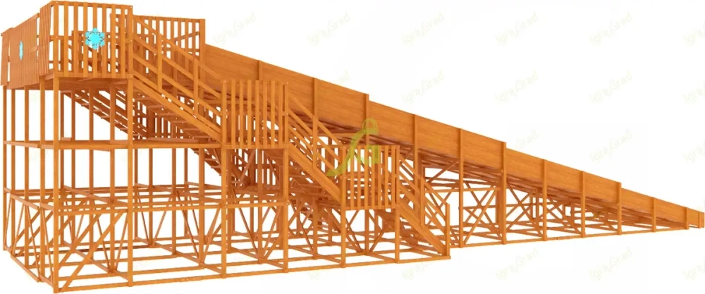 Зимняя горка IgraGrad Snow Fox, скат 18 м мод.3824