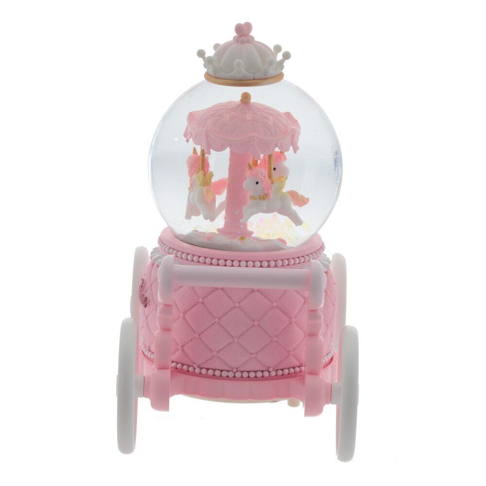 GAEM Фигурка декоративная "Карусель" в стекл шаре (муз, подсвет, вьюга, 2xAAA н/п), D8 см, L17 W9 H17 см