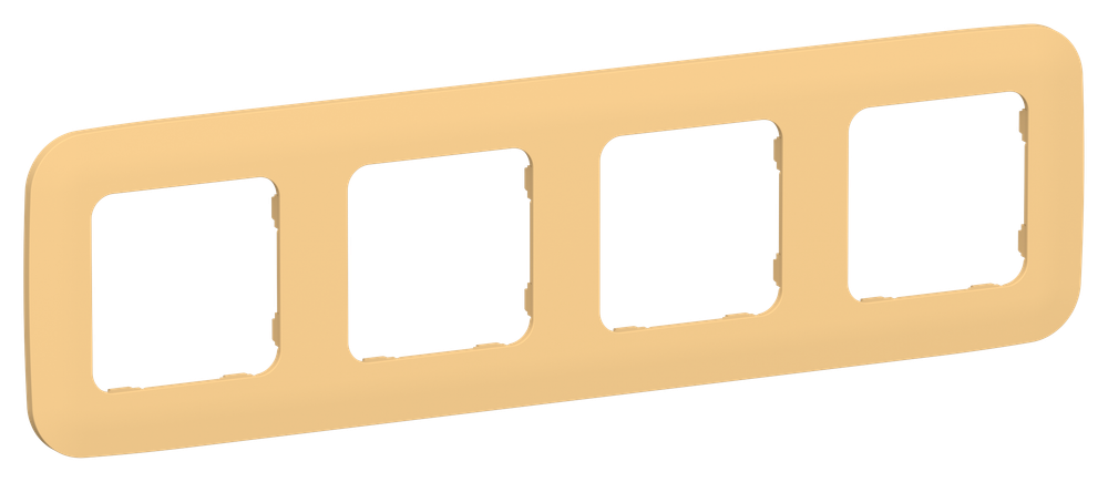 FLITE Рамка 4-местная РУ-4-А-ФлЗ золотарник IEK