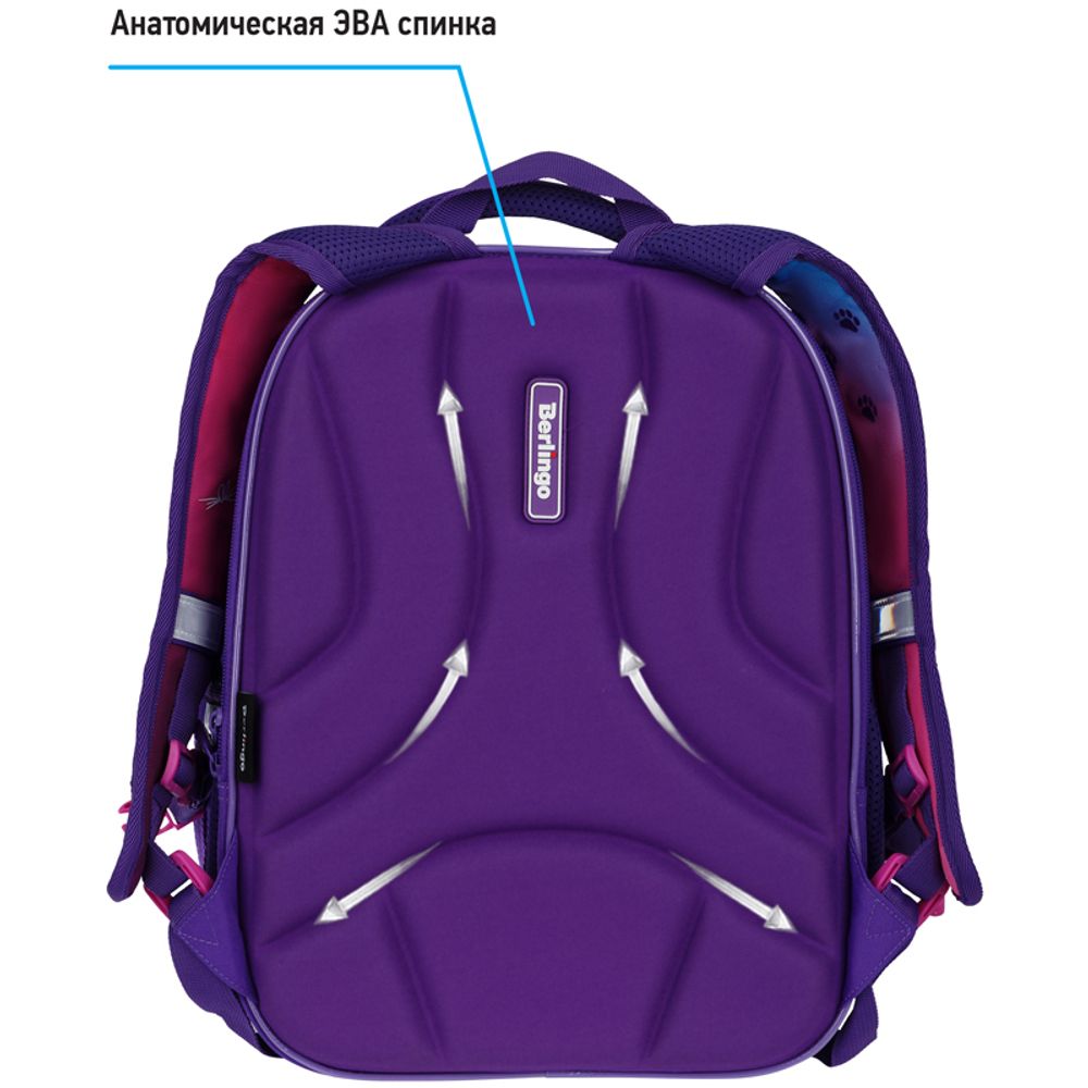 Ранец Berlingo Expert Light Hello meow 38х28х15с 3 отд., с анатомической спинкой