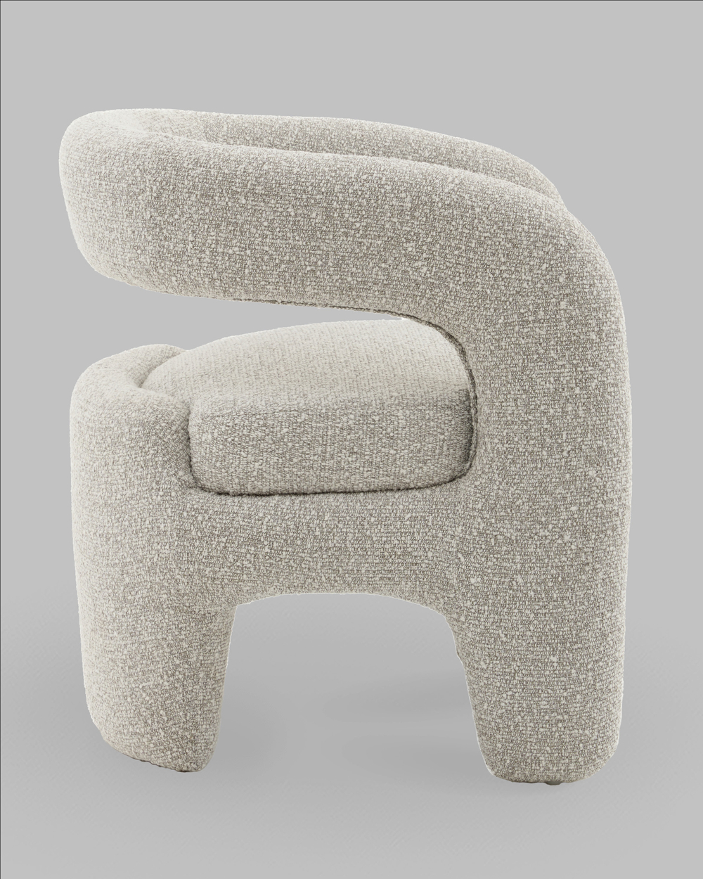 Кресло лаунж Bones серебристый