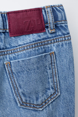 ZARA ДЖИНСЫ MOM FIT, ВЫЦВЕТШИЙ СИНИЙ