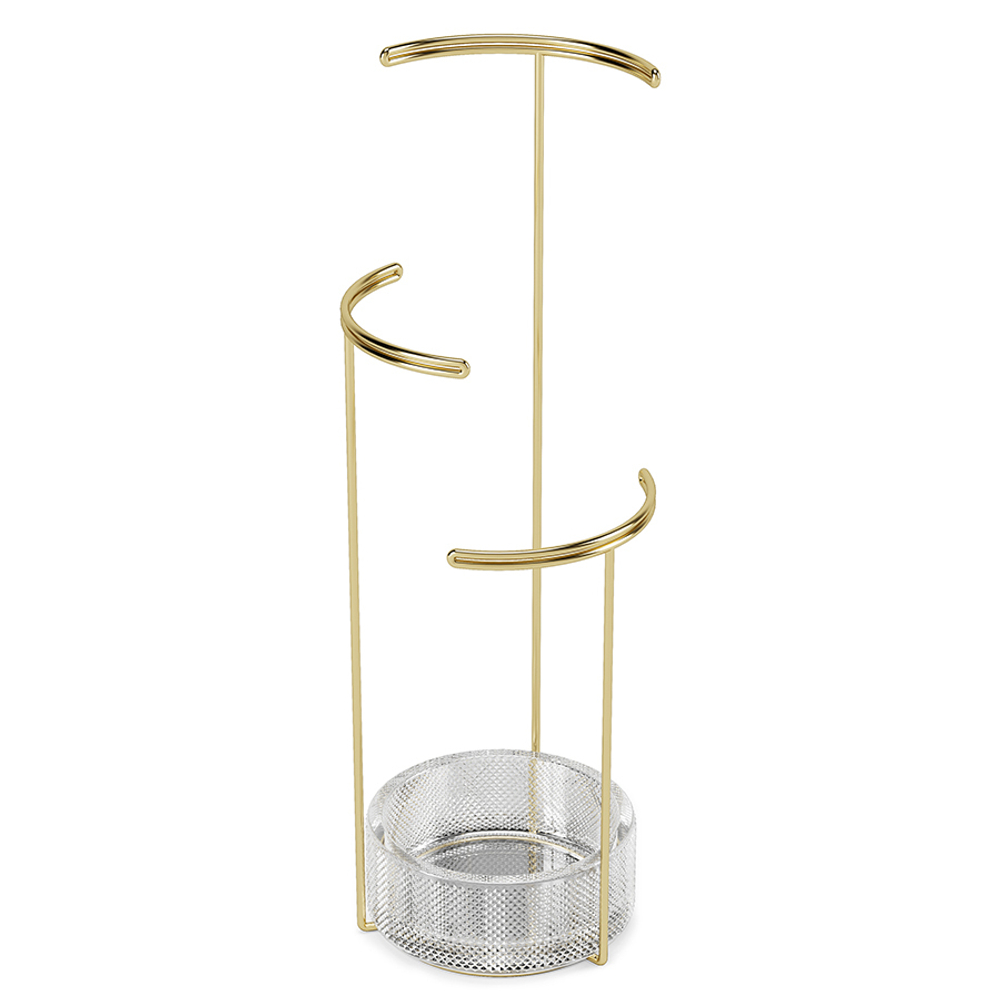 Держатель для украшений tesora, стекло/латунь