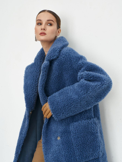 Зимняя эко шуба чебурашка, Северина (арт. С1177-100)