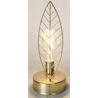 Светильник «ЛОФТ - Сияющий листок» 10,5*10,5*20 см, на батарейках (в комплект не входят), золото