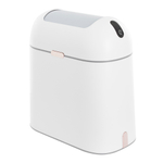 Ведро для мусора сенсорное, овал, Foodatlas JAH-6715, 9 л (белый)