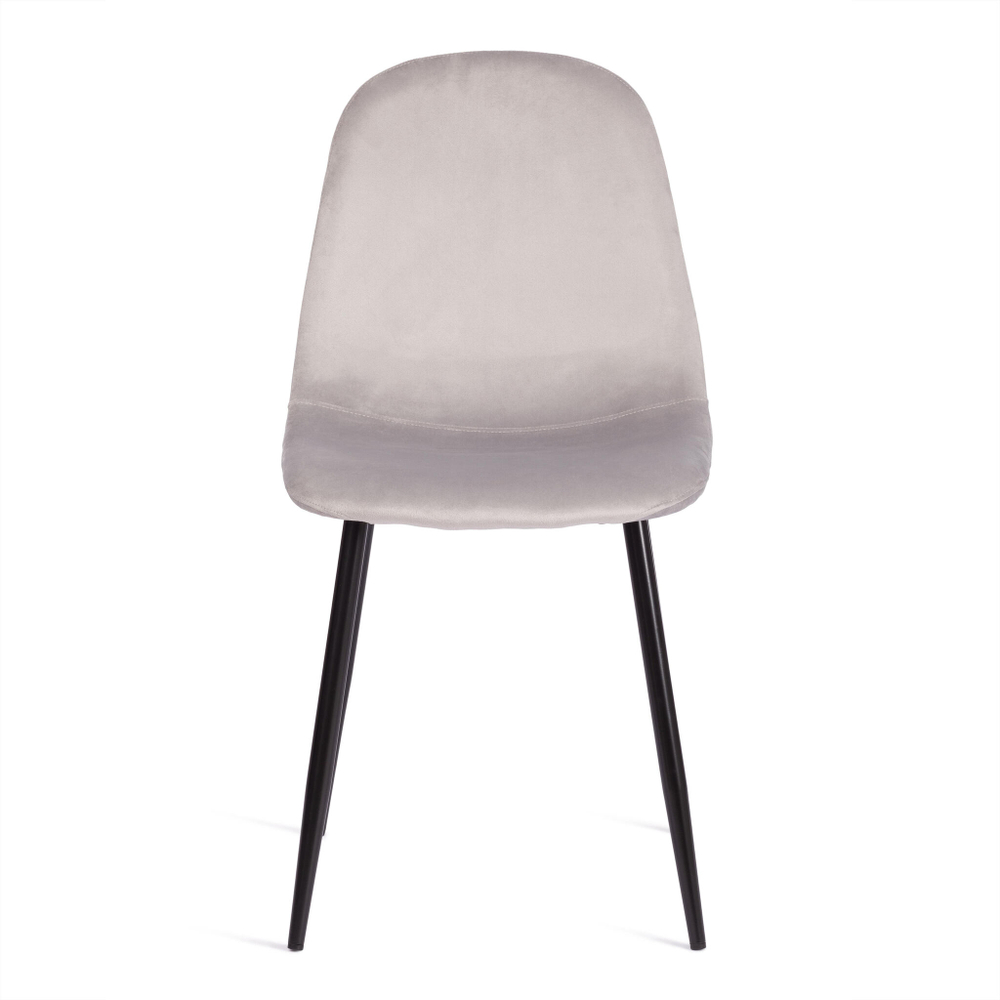 Стул BREEZE (mod. 4724) Велюр/металл , 44 х 53 х 87 см, Light grey (светло-серый) HLR14 / черный