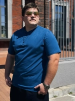 Футболка поло синий