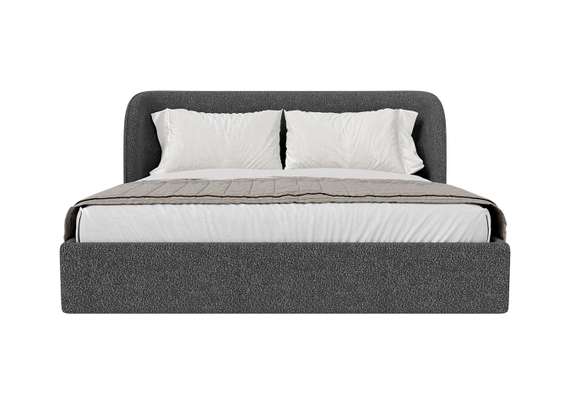 Кровать двуспальная Classic 180 см (серый, букле)