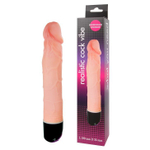 Реалистичный фаллоимитатор с ротацией Realistic Cock Vibe - 23,5 см. (Цвет: телесный)