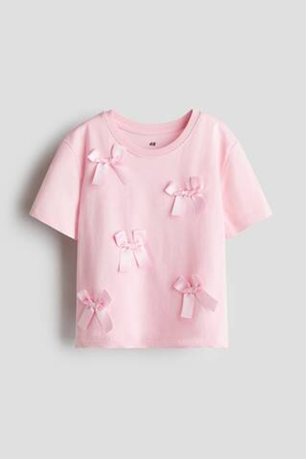 H&M Футболка с контрастными деталями, розовый