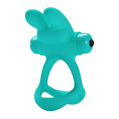 Бирюзовое эрекционное виброкольцо Passionate Dante (Цвет: бирюзовый)