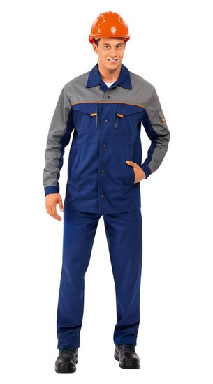 Костюм "Спец-1" брюки (т.синий/серый/оранжевый)