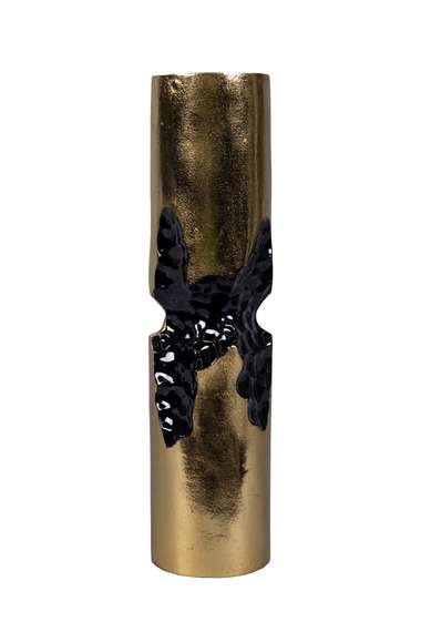 Ваза для цветов "Абстракция" высокая золото