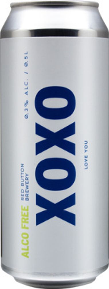 Пиво Рэд Баттон Хохо Безалкогольное / Red Button Xoxo 0.5 - банка