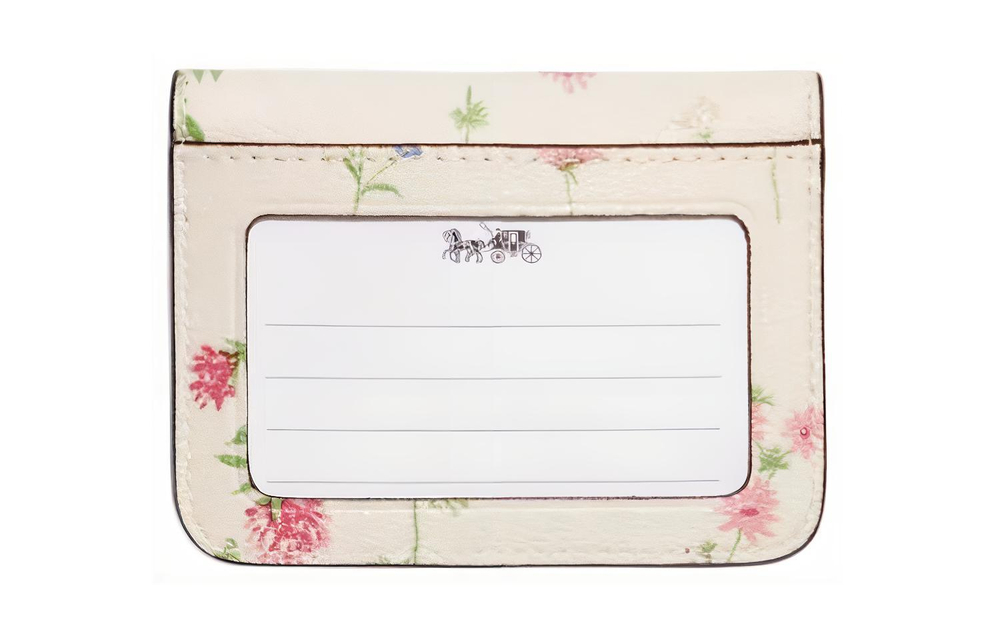 COACH Card Case Canvas Card Holder Women"s White