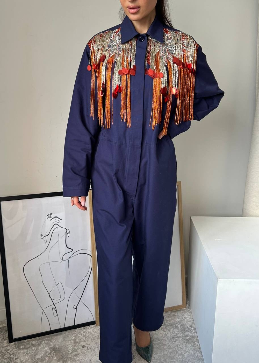 Хлопковый комбинезон Dries Van Noten, S