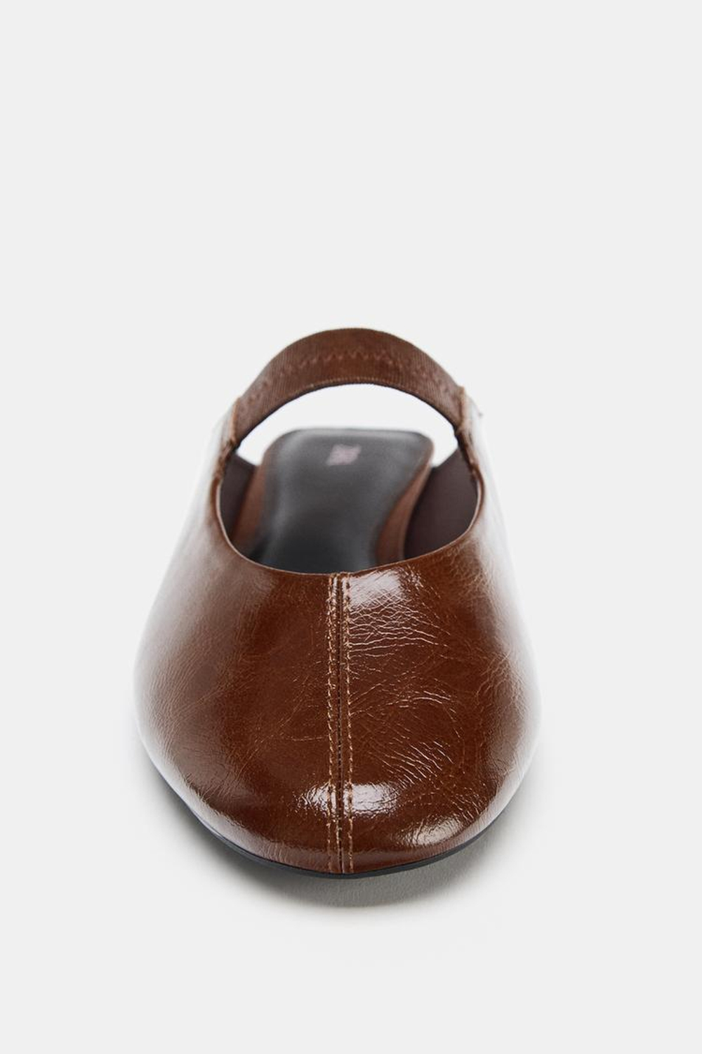 ZARA БАЛЕТКИ-МЮЛИ, КОРИЧНЕВЫЙ