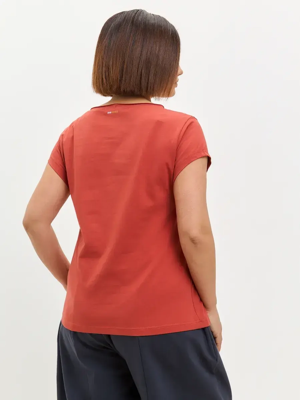 Футболка оверсайз с рукавами крылышками терракот